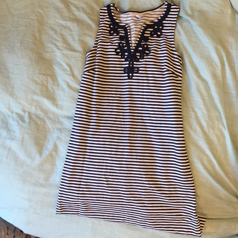 Blue and white striped dress!
